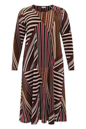 YOEK Casual-Kleid mit Streifendruck black