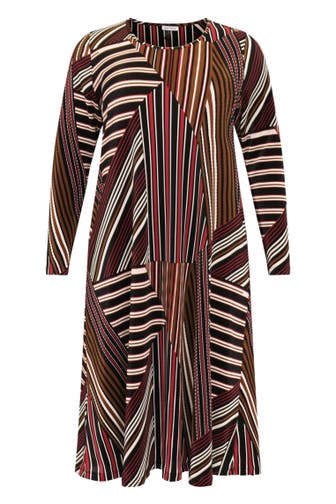 YOEK Casual-Kleid mit Streifendruck black