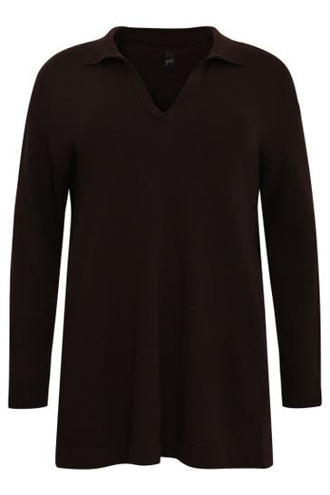 YOEK Pullover mit Langarm braun