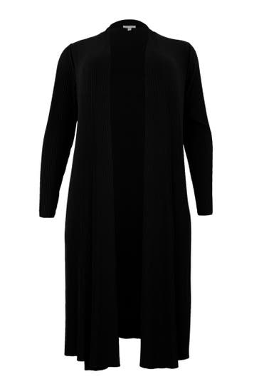 YOEK Strickjacke mit Druck schwarz