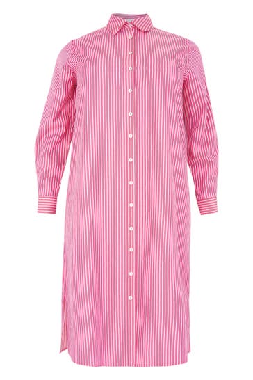 YOEK Casual-Kleid mit Streifendruck rosa