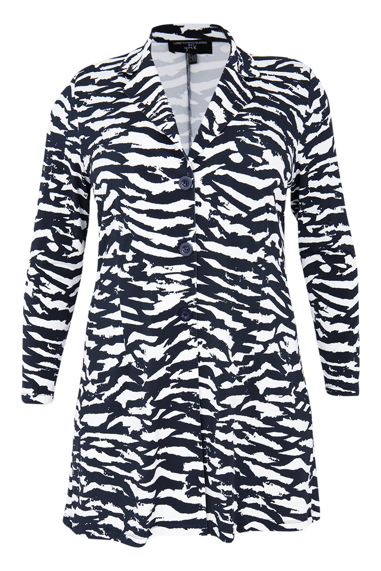 YOEK Blazer mit Tierdruck blau, Bild 1