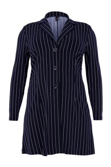 YOEK Blazer mit Streifendruck blau
