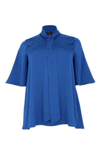 YOEK Tunika weitem Ärmel indigo