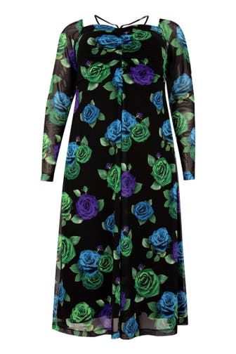 YOEK Casual-Kleid mit Druck schwarz