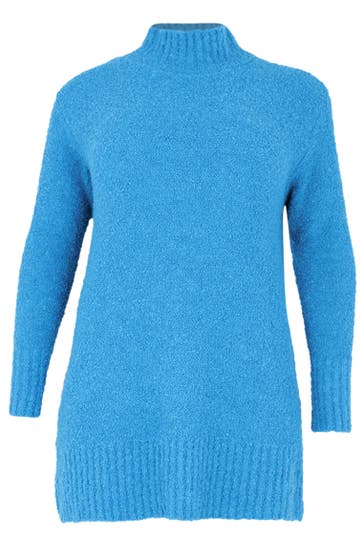 YOEK Pullover hoher Kragen türkis