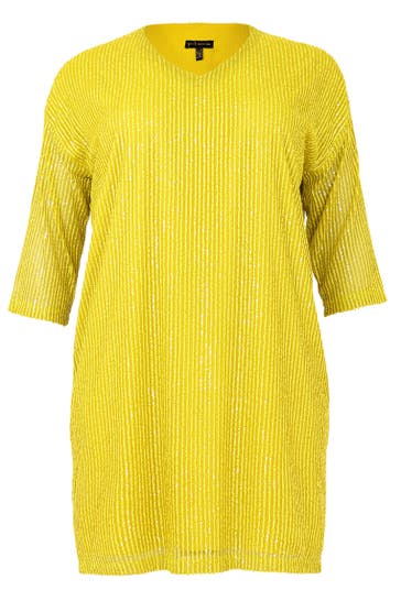 YOEK Tunika mit Pailletten gelb