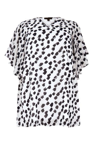 YOEK Tunika mit Punktdruck ekrü