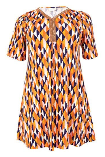 YOEK Tunika mit kurzarm orange