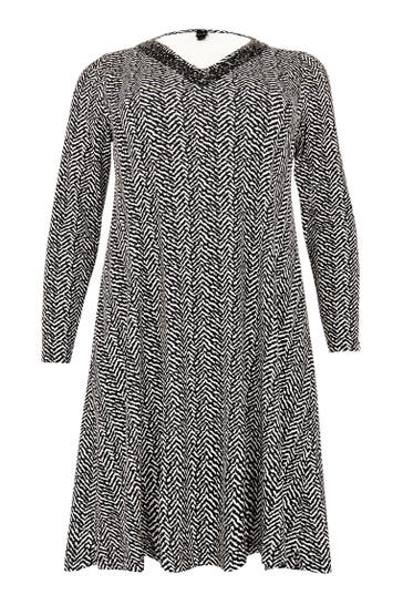 YOEK Casual-Kleid mit Strasssteinen schwarz