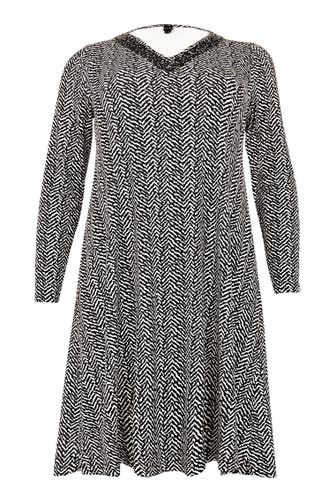 YOEK Casual-Kleid mit Strasssteinen schwarz