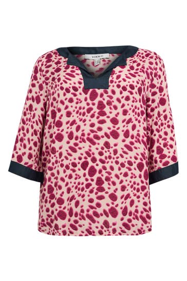 YOEK Tunika mit Druck rosa