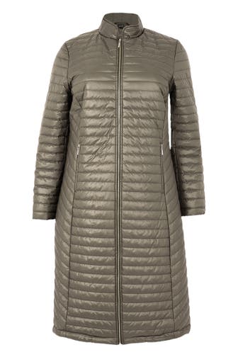 YOEK Mantel mit Reißverschluss green