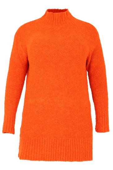 YOEK Pullover hoher Kragen orange