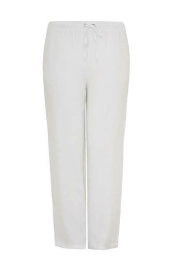 YOEK Stoffhose Leinen white Straight