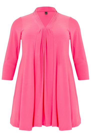 YOEK Tunika mit falten rosa