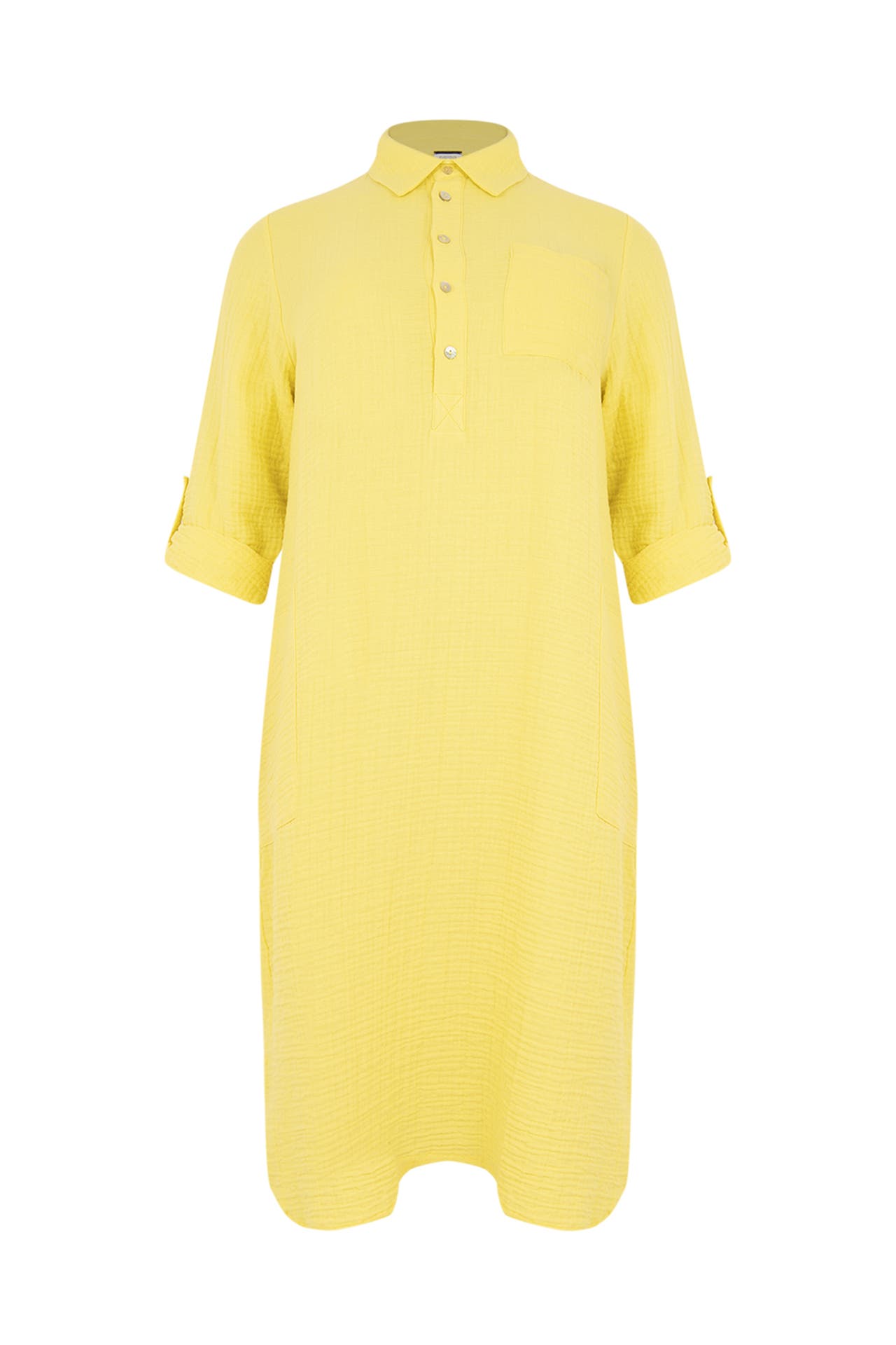 YOEK Casual-Kleid Mit Kragen gelb, Bild 1
