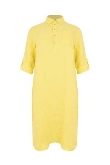 YOEK Casual-Kleid Mit Kragen gelb