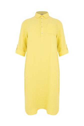 YOEK Casual-Kleid Mit Kragen gelb