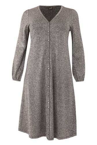 YOEK Casual-Kleid mit Knopfverschluss schwarz