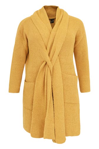 YOEK Strickjacke mit Langarm gelb