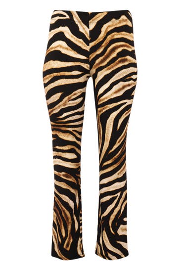 YOEK Stoffhose mit einem elastischen Bund mid brown Straight