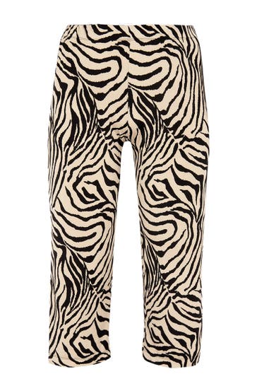 YOEK Stoffhose mit Druck weiß Straight