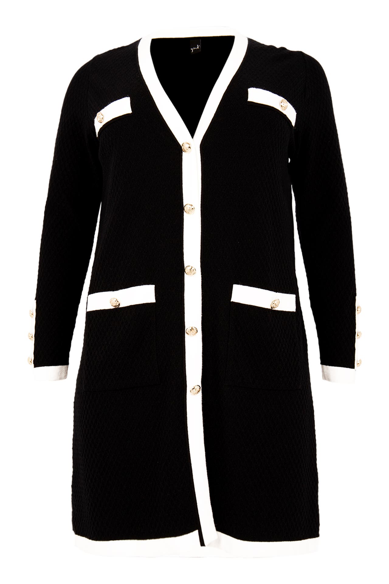 YOEK Strickjacke mit Knopfverschluss schwarz, Bild 1