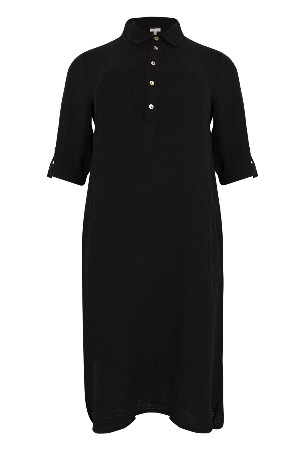 YOEK Casual-Kleid Mit Kragen schwarz, Bild 1