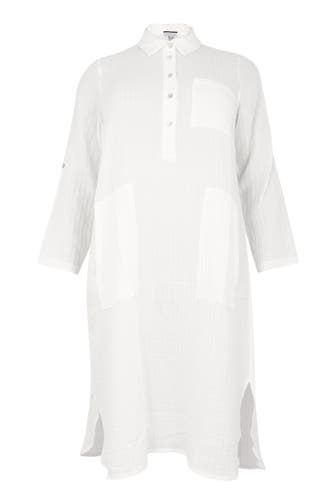 YOEK Casual-Kleid Mit Kragen weiß