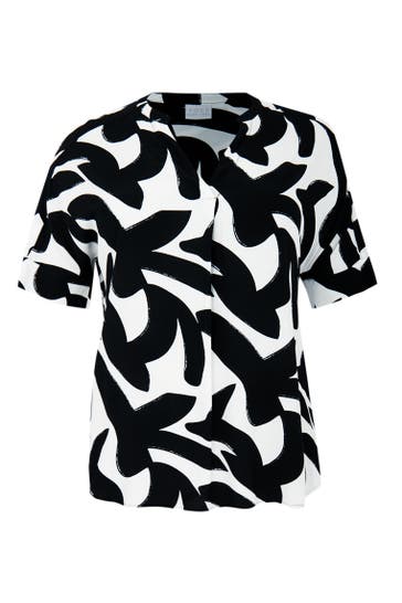 YOEK Tunika mit Druck weiß