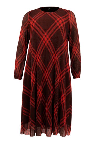 YOEK Midikleid mit falten rot