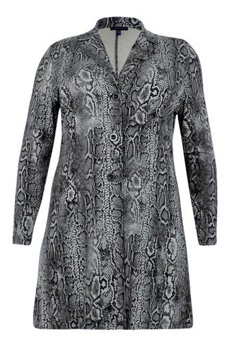 YOEK Blazer mit Knopfverschluss grau