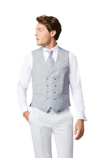 DIGEL Weste Lanny Hellgrau Slim Fit