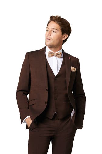 DIGEL Business-Sakko Ragna Rostbraun Slim Fit