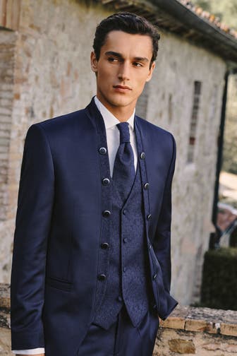 DIGEL Business-Sakko Ranko Mittelblau Slim Fit