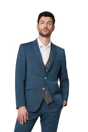 DIGEL Business-Sakko Ragna Petrolgrün Slim Fit