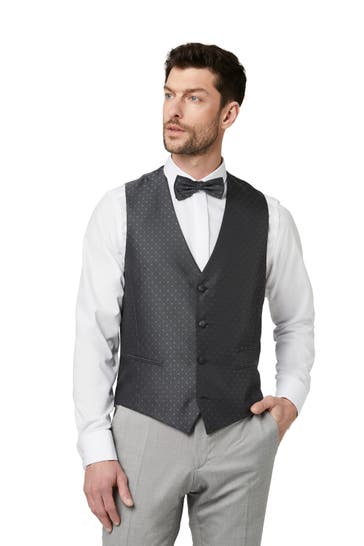 DIGEL Weste Laurent Dunkelgrau Slim Fit