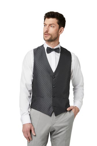 DIGEL Weste Laurent Dunkelgrau Slim Fit