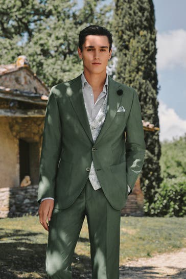 DIGEL Business-Sakko Roger Grün Slim Fit