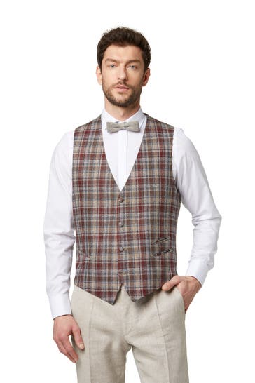 DIGEL Anzug Lucien Rot Slim Fit