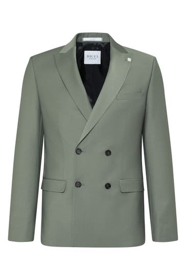 DIGEL Business-Sakko Nash Olivgrün Extra Slim Fit