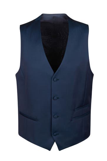 DIGEL Weste Laurent blau Slim Fit