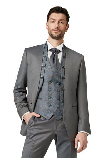 DIGEL Business-Sakko Ranko Hellgrau Slim Fit