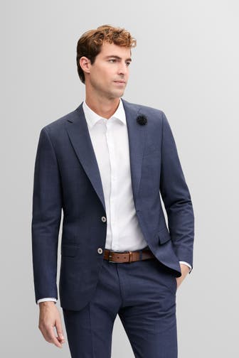 DIGEL Business-Sakko Rudo Mittelblau Slim Fit