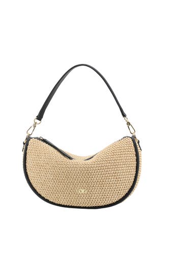 ABRO Schultertasche WILLOW natural/black
