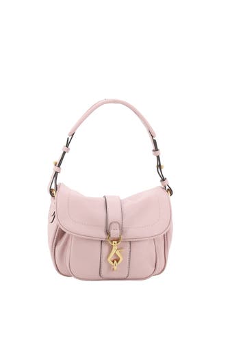ABRO Schultertasche STAR SADDLE rosa