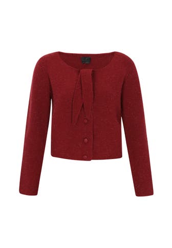 DREIMASTER Strickjacke burgundy