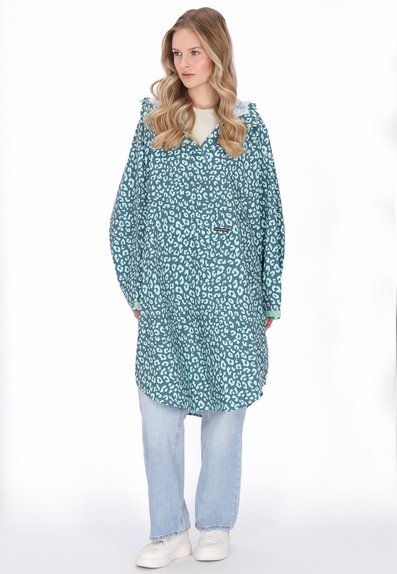 SCHMUDDELWEDDA Regenjacke aqua navy leo, Bild 1