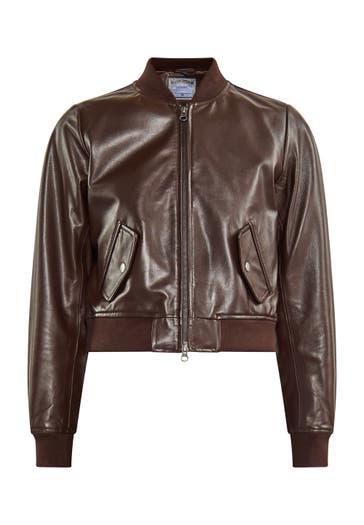 DREIMASTER Lederjacke Dunkelbraun